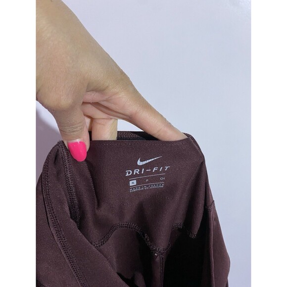 Nike Leggings Womens Small Brown Dri-Fit Gym Leg Day Run Compression Athleisure - Picture 5 of 11
